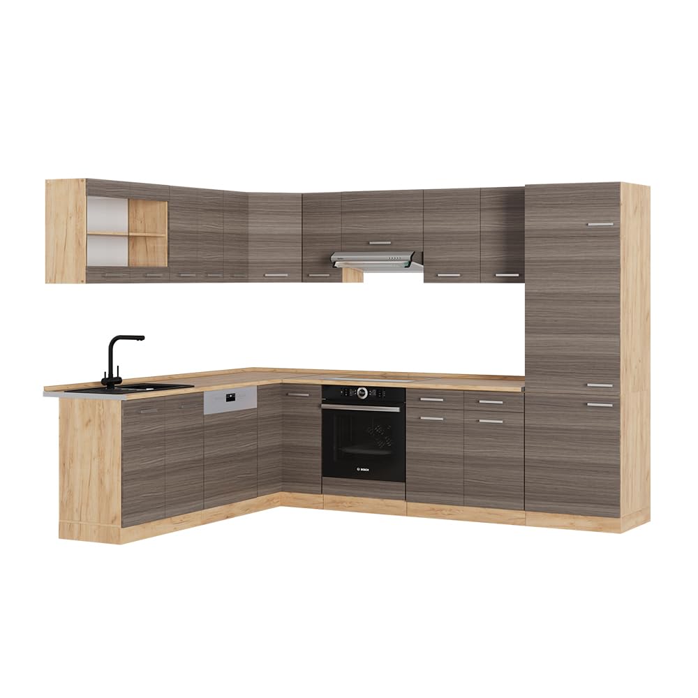 Vicco Goldkraft Kitchen Unit R-Line Corner 287 x 277 cm