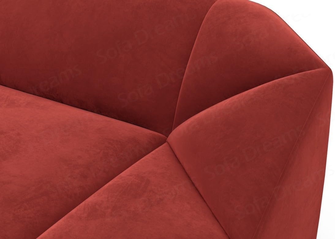 Wohnlandschaft Cabrera U-Shape Fabric Sofa in Velvet Designer Sofa Sun Velvet (Green, Ottoman Left)