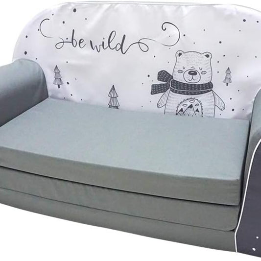 KNORRTOYS.COM Bear 68449 Children's Sofa, Grey