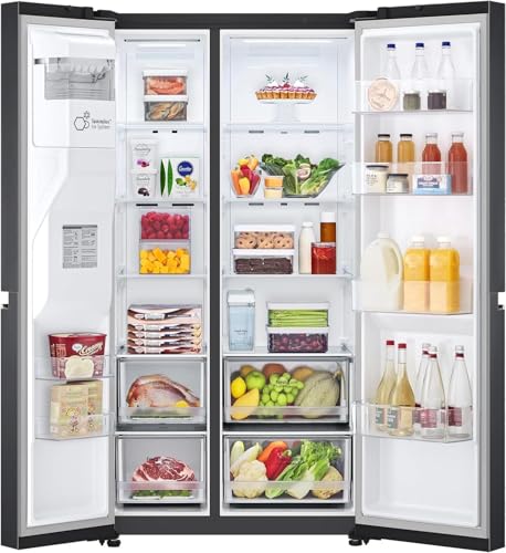 LG GSLC40PYPE Side-by-Side Kühlschrank ǀ Smart Inverter Compressor ǀ Eis- und Wasserspenderǀ Total No Frost Technologie ǀ EEK E ǀ 638 L