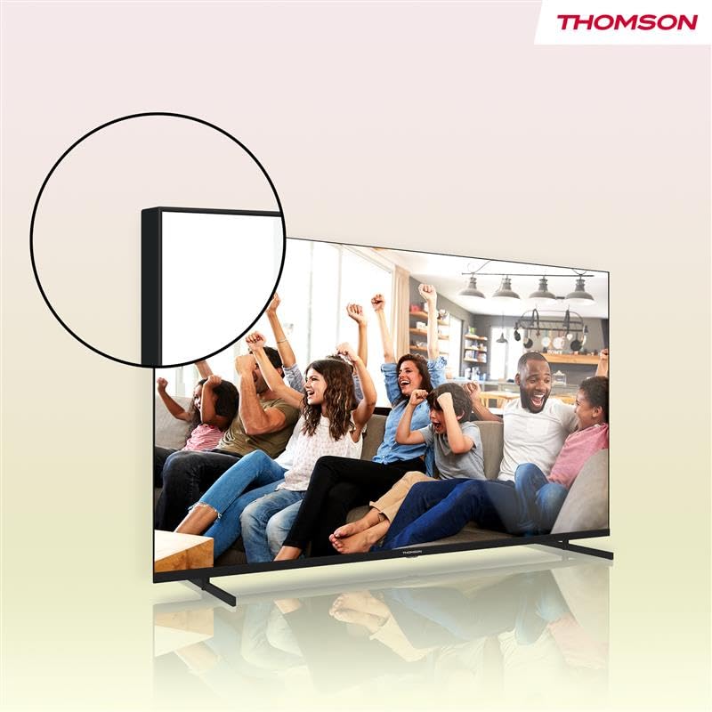 THOMSON 55QG6C14 QLED Plus Google Smart TV, Wi-Fi, Dolby Audio, Built-in Front Speaker, Bluetooth 5.1, Triple Tuner (Cable/Satellite/Antenna), HDMI, CI+, A+ Panel