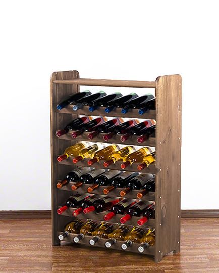 PROREGAL Weinregal PINOTWINE C | HxBxT 87,2x63,2x26,5cm | 42 Flaschen | Massives Kiefernholz | Natur unbehandelt | Weinhalter Weinständer Flaschenständer Flaschenregal Holzregal