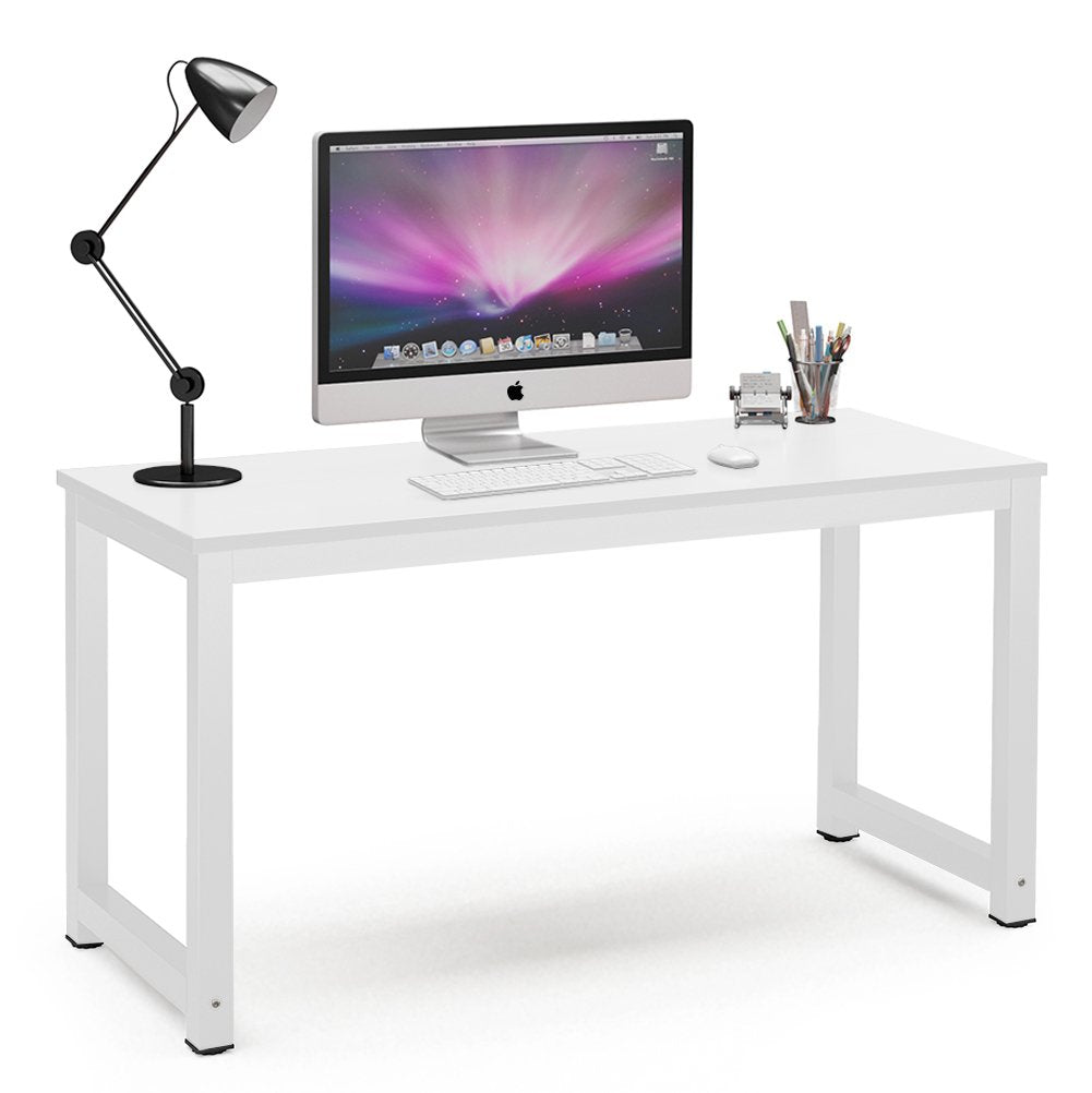 Tribesigns Schreibtisch Computertisch, PC Tisch Bürotisch Arbeitstisch Esstisch in Schwarz für Home Office zu Hause Schreibtische, Konferenztisch (Rustikales Braun/Schwarz, 180 x 80 x 75 cm)