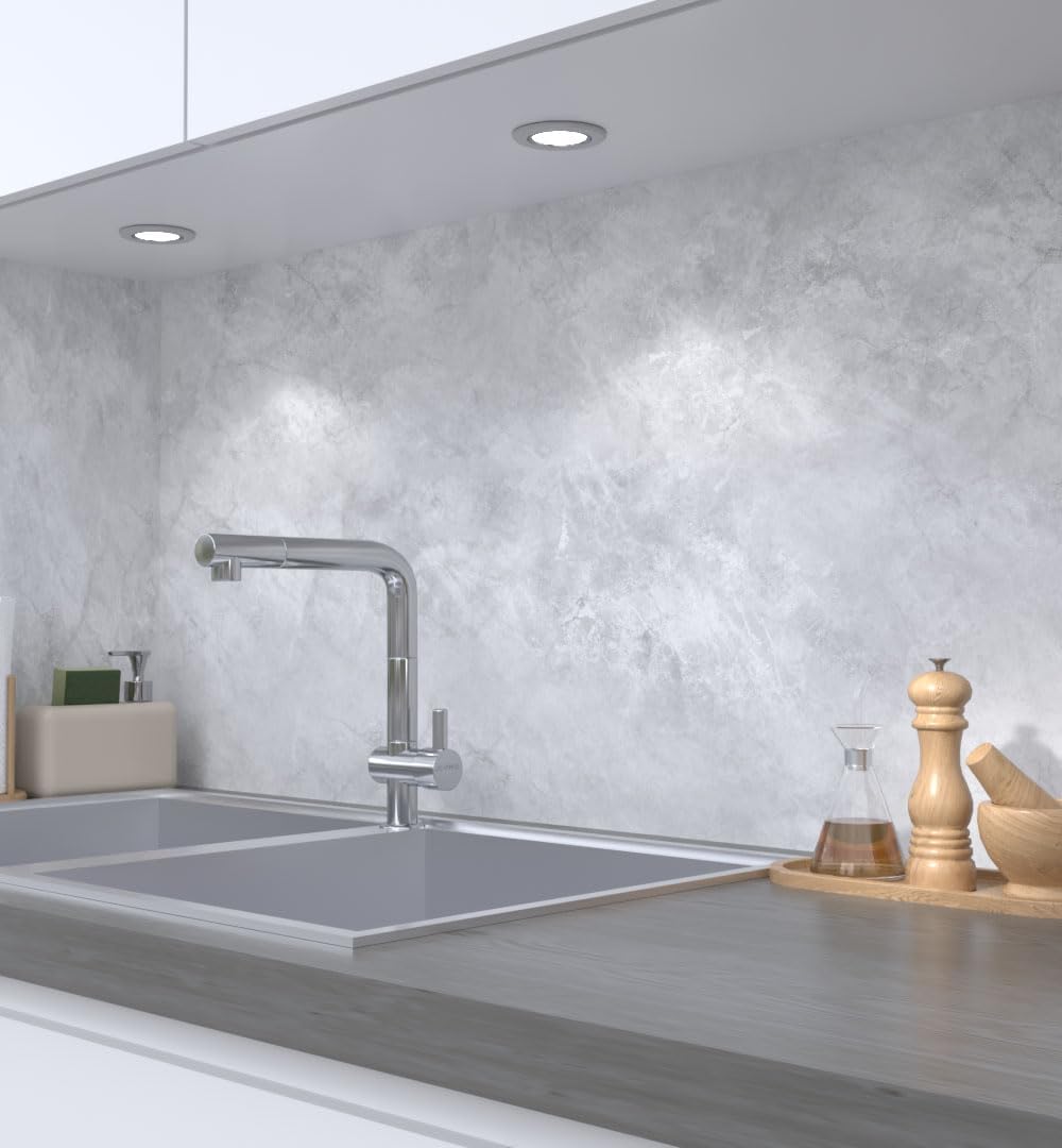 MyMaxxi Self-Adhesive Kitchen Splashback Film, Easy No-Drill Application, 0.4 mm Reinforced, Kitchen Splash Guard Adhesive Film, Wall Decoration, 220 x 60 cm (Height), Matte Finish, Natural Meadow,
