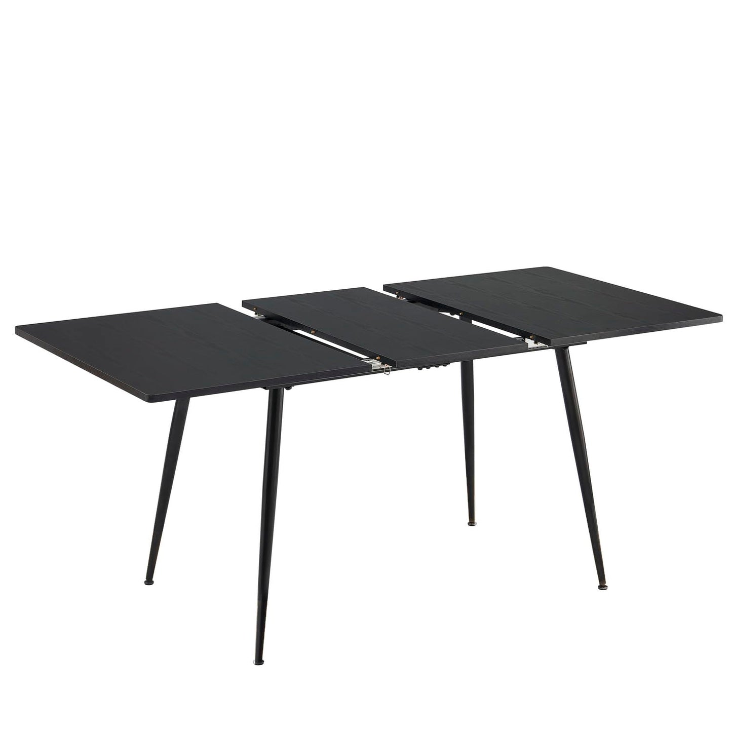 FurnitureR Esstisch, ausziehbar, L-120 – 160 cm für 6 – 8 Personen, Elegantes Design, Tischplatte aus weißem Marmor, MDF mit Metallbeinen, vielseitig und minimalistisch, Küchentisch