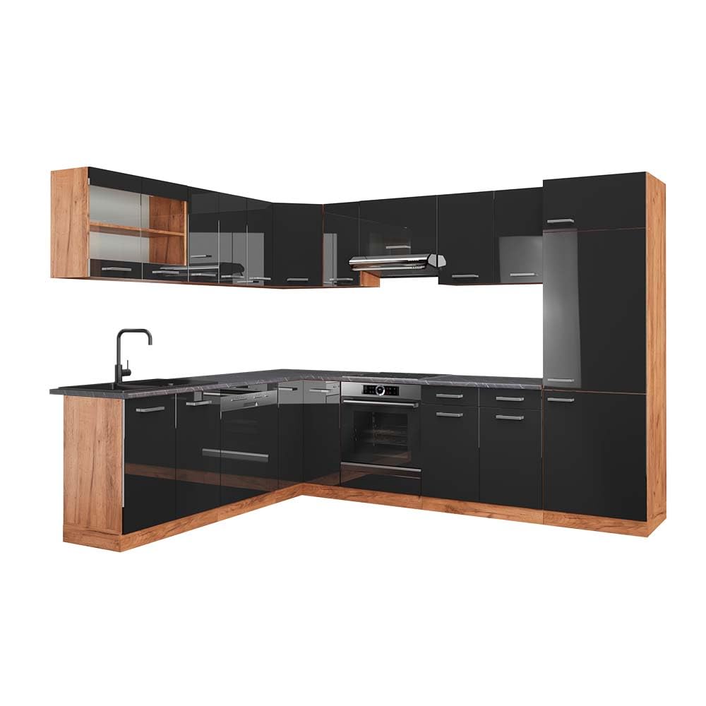 Vicco Goldkraft Kitchen Unit R-Line Corner 287 x 277 cm