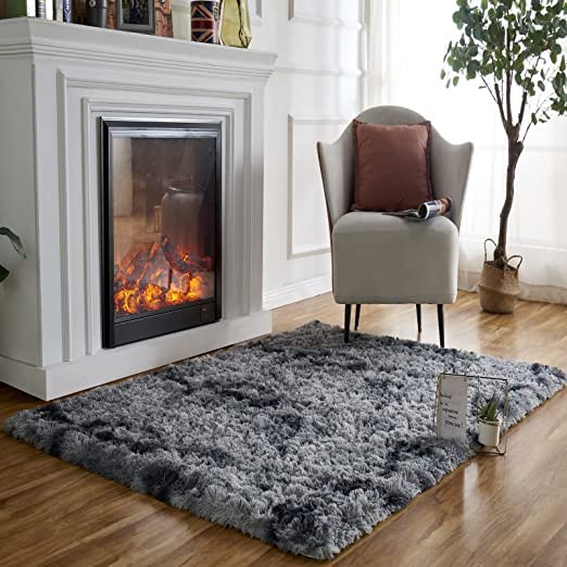 Obundi Pink Rug, Fluffy Living Room, Rugs, Teenager's Room, Girls, Soft Non-Slip Bedroom Carpet, Office, Small Rug (Pink, 60 x 120 cm)
