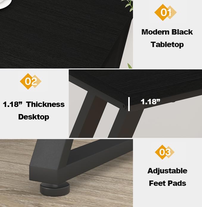 LVB Schwarz Large Double Industrial Computer-Schreibtisch mit Schubladen, Extra Lange Gaming-Tabelle mit Lagerung Schrank Regale, Holz-Metall-Computer-Schreibtisch