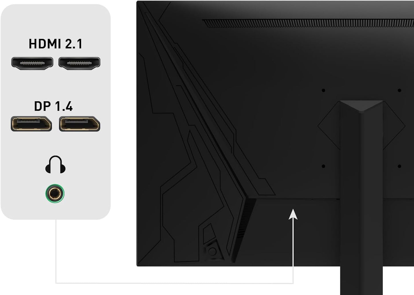 ODYS i27-Q-180-27 Inch Gaming Monitor (69 cm Screen, WQHD, 2,560 x 1,440 Pixels, 180 Hz, 1ms Response Time (MPRT), Fast IPS Panel, 120% sRGB, FreeSync, 2x HDMI, 2x Display Port)