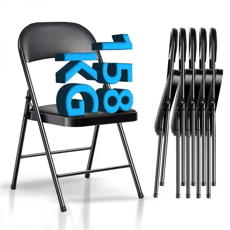 Asdsed Klappstuhl 4er Set, Klappstühle Gepolstert, Klappstuhl bis 158KG Gepolstert mit Starker Stahlrahmen, Faltbarer Klappstühle Platzsparender Schreibtischstuhl für Haus Büro Garten Balkon Party