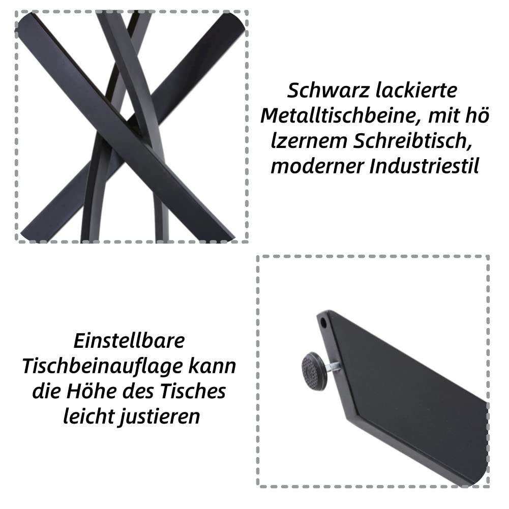 GOLDFAN Esstisch Rund Glas Moderner Küchentisch 80cm Runder Glas Esszimmertische mit Metallbeinen für Esszimmer Wohnzimmer Küche, Schwarz
