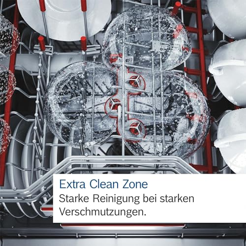Bosch SMU4ETS08E, Series 4, Smart Undermount Dishwasher, 60 cm, Cutlery Basket, Dishwasher with Program Assistant, Particularly Quiet, Height-Adjustable Upper Basket, Automatic Door Opening, Stainless