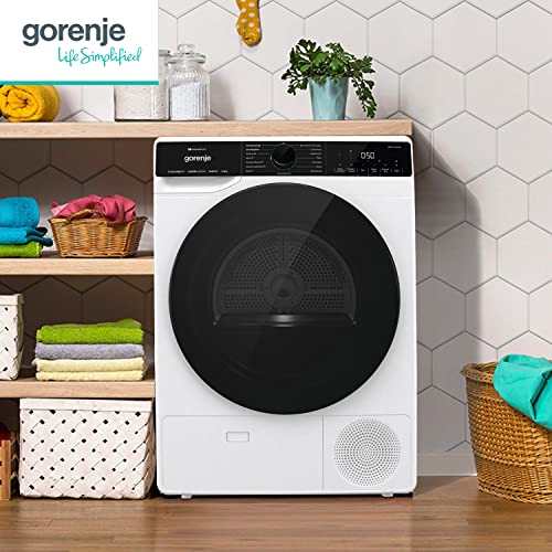 Gorenje DPNE82/GN Trockner/Kondensation mit Wärmepumpe / 8kg / 16 Programme/WIFI/Made in Europe/WaveActive Trommel/TwinAir/Feuchtesensor/Naturedry/LED Display/EEK: A++