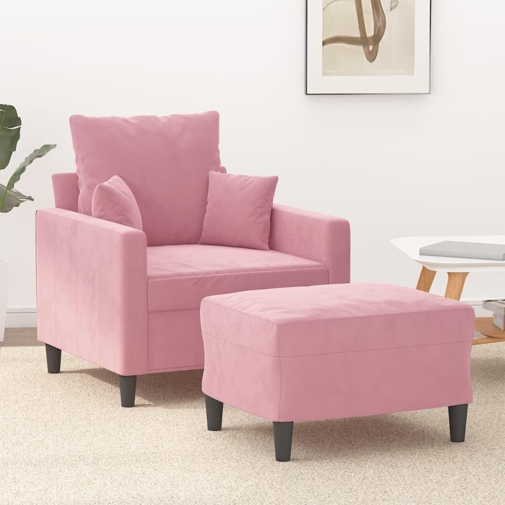 Willood 3-TLG. Sofagarnitur mit Kissen Dunkelgrau Samt,Sofa geeignet für Wohnzimmer, Sofa Set, mit Armlehnen und Kissen