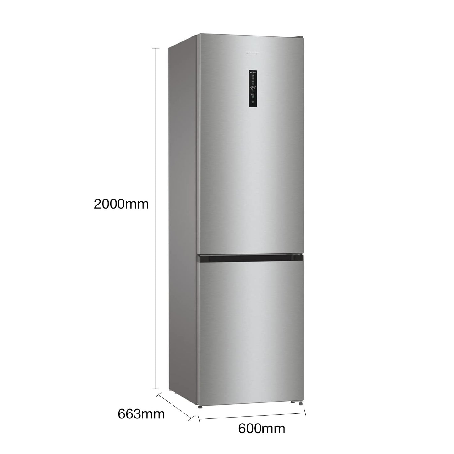 Gorenje N 619EAW4 Fridge-Freezer Combination, LED Display, 186 cm, 300 L, NoFrostPlus, Vegetable Compartment with Moisture Control, FastFreeze, White