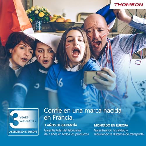 Thomson 43 Zoll (109 cm) 4K Ultra HD Weiß Smart Android TV, Google Assistant, Wi-Fi, Dolby Digital, Bluetooth, Triple-Tuner (Kabel,Satellit,Antenne), HDMI, CI+, A+ Panel – 43UA5S13W