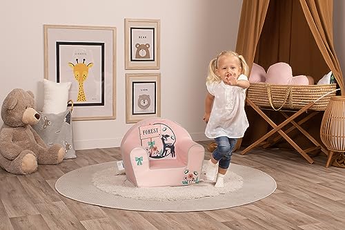 Delsit Kinder Sessel mit Schaumstofffüllung - Kindersessel Mädchen und Jungen Babysessel mit Abnehmbarem Bezug - Sessel für Kinder - Kindermöbel - 9 Monate bis 4 Jahre - DT8-17123