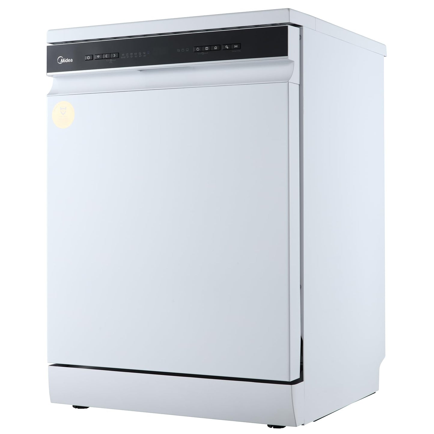 Midea MDWEU1435XSS-W Dishwasher, Integrated, 14 Place Settings, 60 cm, Partially Integrated with WiFi, Extra Drying, 7 Programmes, 47 dB, 0-24 Hours Start Time Delay, Stainless Steel
