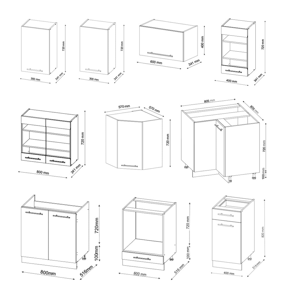Vicco Eckküche Fame-Line, Grün-Gold Landhaus/Weiß/Weiß, 160 x 190 cm ohne Arbeitsplatte