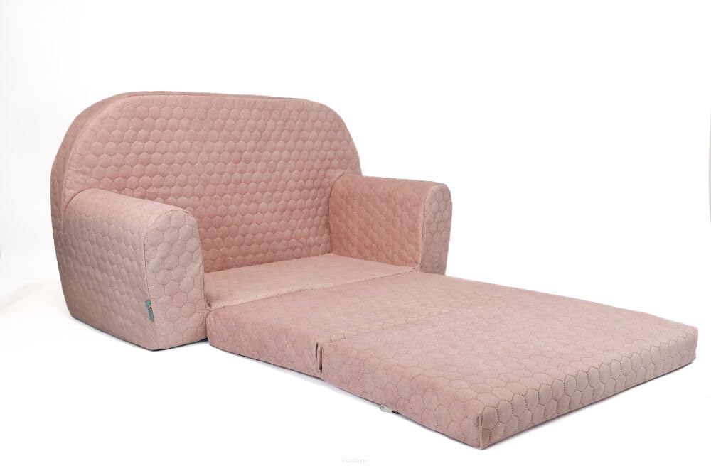 FORTISLINE Children's Sofa Mini Foldable 40 x 78 x 45 cm - Children's Sofa for Children 2-in-1 - Children's Couch Foldable - Foam Sofa Bed - Removable Cover - Many Designs