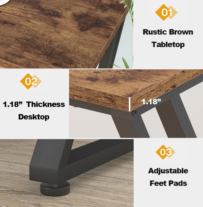 LVB Schwarz Large Double Industrial Computer-Schreibtisch mit Schubladen, Extra Lange Gaming-Tabelle mit Lagerung Schrank Regale, Holz-Metall-Computer-Schreibtisch
