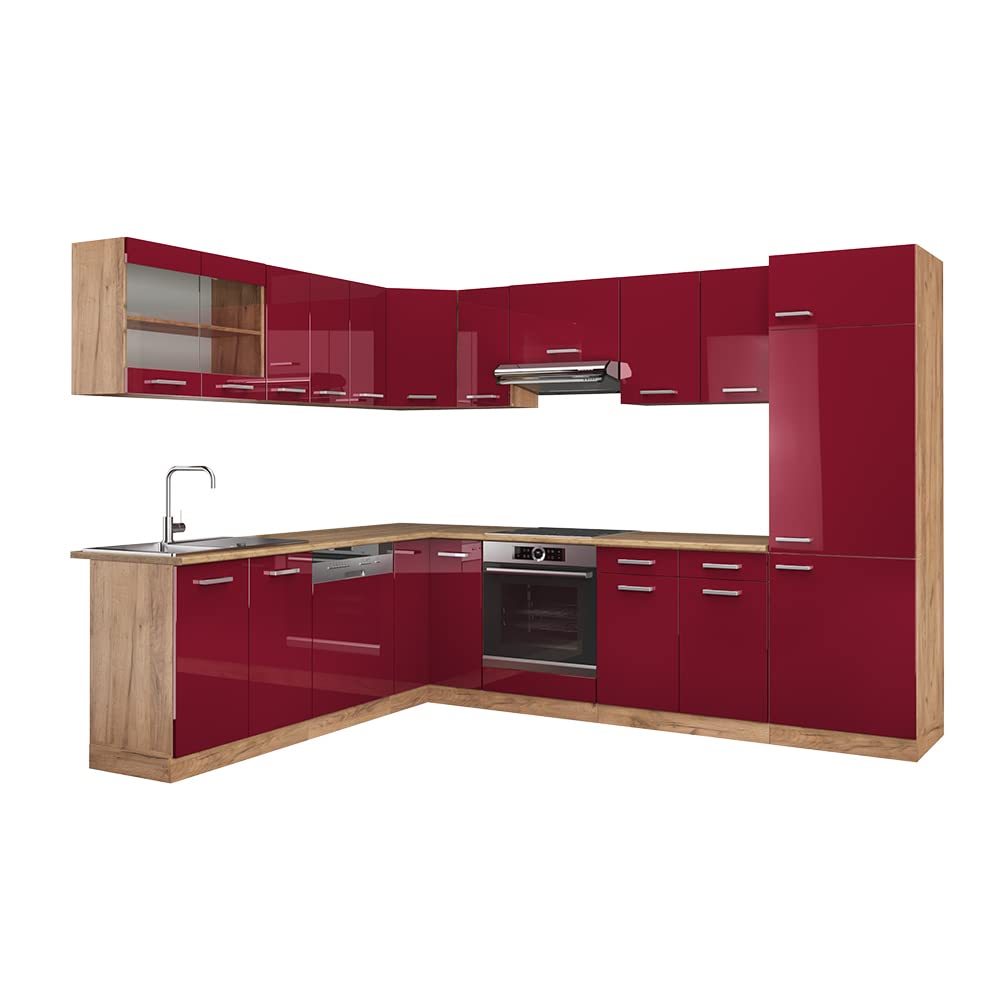 Vicco Goldkraft Kitchen Unit R-Line Corner 287 x 277 cm