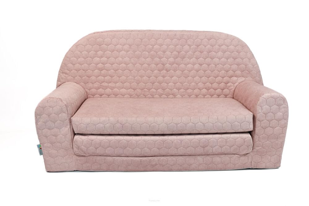 FORTISLINE Children's Sofa Mini Foldable 40 x 78 x 45 cm - Children's Sofa for Children 2-in-1 - Children's Couch Foldable - Foam Sofa Bed - Removable Cover - Many Designs