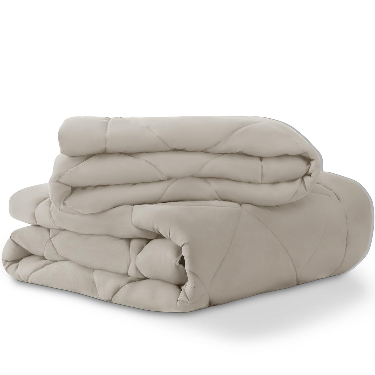 WAVVE Duvet 135 x 200 cm 4 Seasons 2-Piece Grey - All Season Duvet 135 x 200 cm 300 g/m² Summer Duvet 135 x 200 150 gsm = Winter Duvet 450 gsm, Quilt 200 x 135 cm for Four Seasons/Summer/Winter