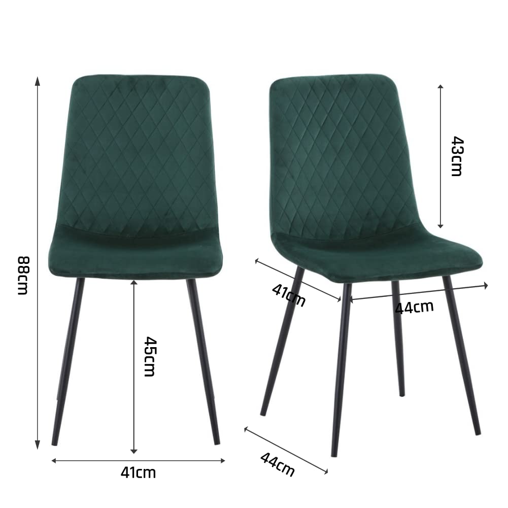 GOLDFAN Glas Esstisch Set 4 Stühle Rechteckiger Esstisch und Rückenlehne Esszimmerstuhl für Küche Wohnzimmer Büro, Grau