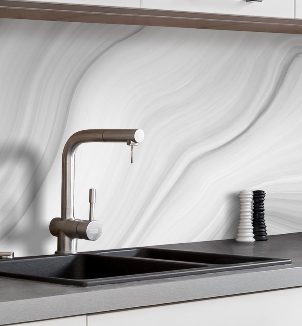MyMaxxi Küchenrückwand Folie selbstklebend matt - einfache Montage ohne Bohren 0,4mm stark Versteift - Motiv Mauer 04-60cm hoch - Spritzschutz Küche Klebefolie - Stein Ziegel 60 x 60cm
