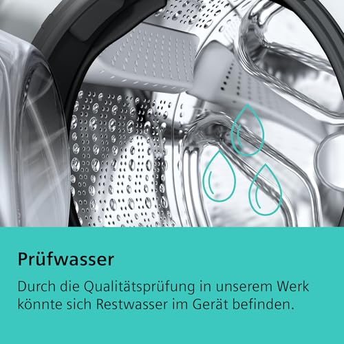 Siemens WM14N12A Waschmaschine iQ300, Frontlader mit 9kg Fassungsvermögen, 1400 UpM, speedPack L, smartFinish, Outdoor-Programm, LED-Display, Weiß, 60cm