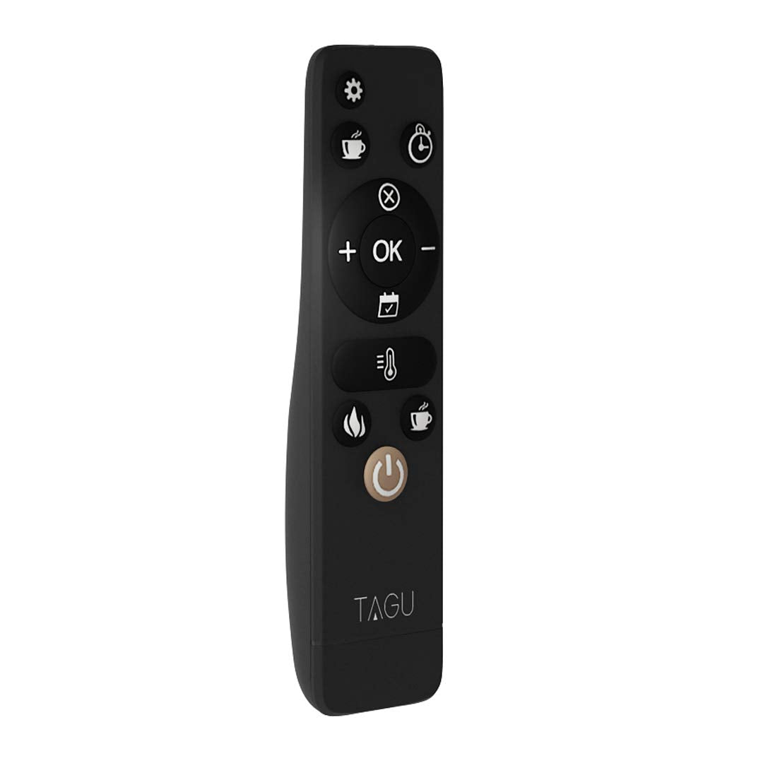 TAGU Magna Elektrokamin – Elektrischer Standkamin mit Heizung, 1500W, 7-Tage Programmierbar, Digital Thermostat, Fernbedienung (Zartes Türkiser)