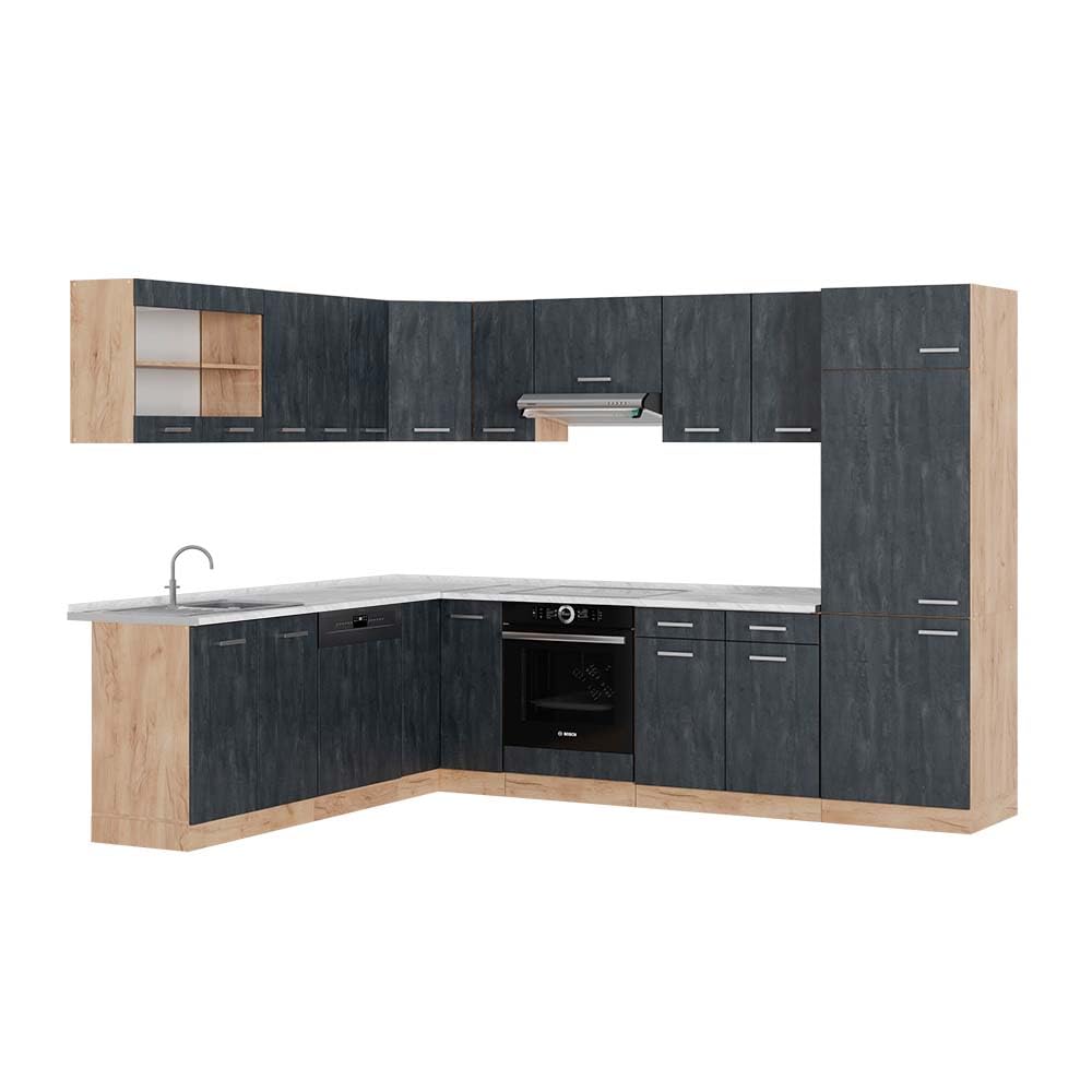 Vicco Goldkraft Kitchen Unit R-Line Corner 287 x 277 cm