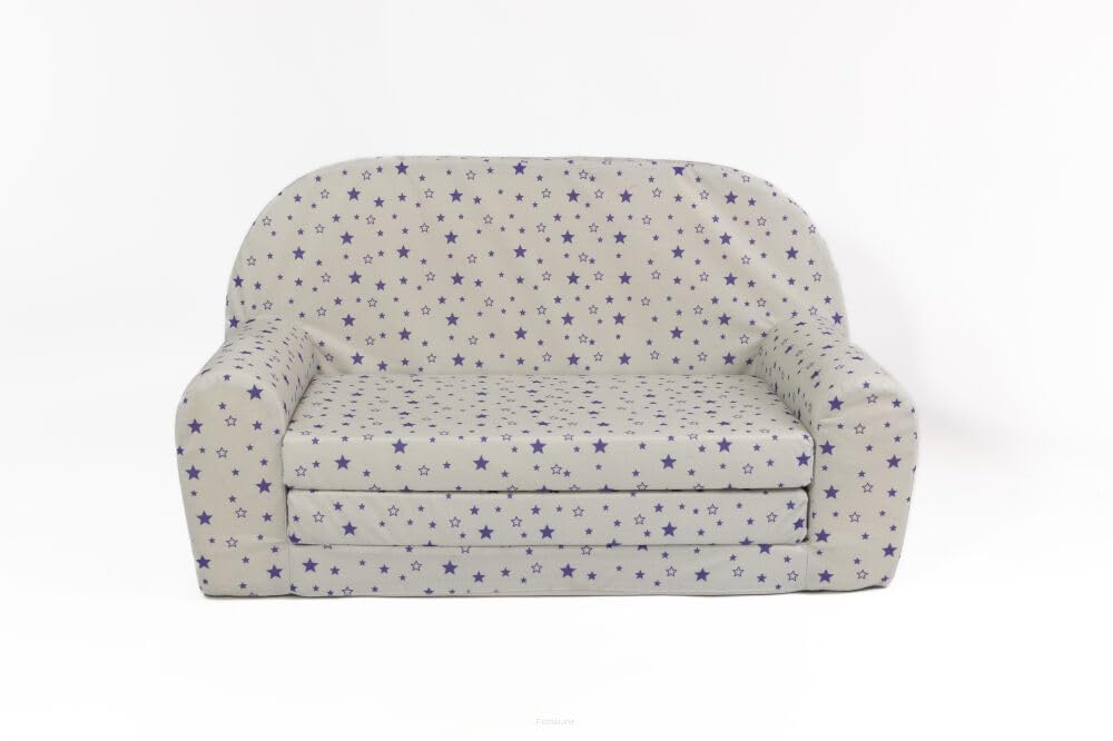FORTISLINE Children's Sofa Mini Foldable 40 x 78 x 45 cm - Children's Sofa for Children 2-in-1 - Children's Couch Foldable - Foam Sofa Bed - Removable Cover - Many Designs