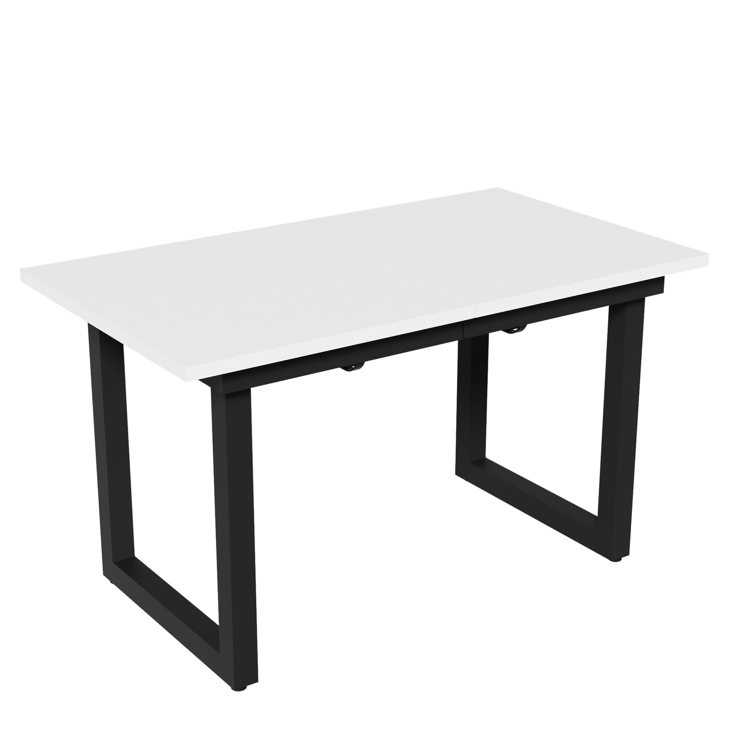 Merax Esstisch, Ausziehbar Esszimmertisch mit Tischbeine aus Metall, Rechteckiger Küchentisch für Wohnzimmer und Esszimmer, Grau