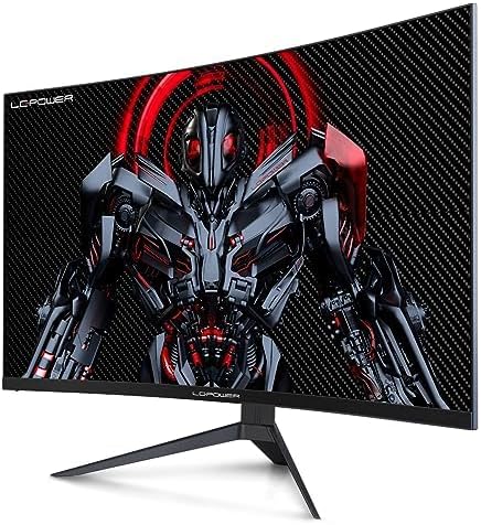 LC-POWER FHD Curved Monitor 32 Zoll, 165 Hz, 1920x1080, 1ms, 1500R und Freesync mit G-Sync-Kompatibilit, HDMI & DP, VESA, LC-M32-FHD-165-C-A