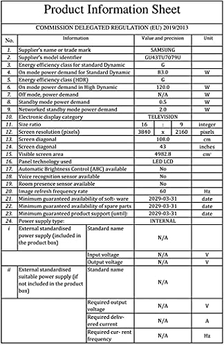 Samsung TU7079 108 cm (43 Inches) LED TV, Ultra HD, HDR 10+, Triple Tuner, Smart TV, 2020 Model