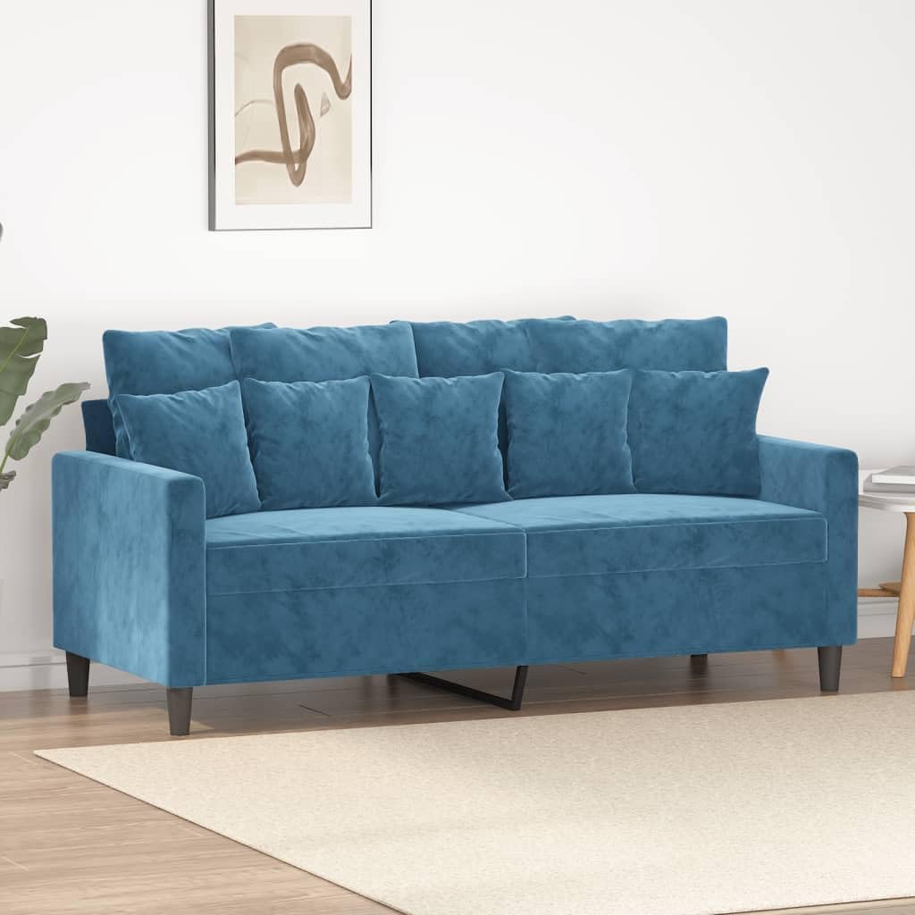 Willood 3-TLG. Sofagarnitur mit Kissen Dunkelgrau Samt,Sofa geeignet für Wohnzimmer, Sofa Set, mit Armlehnen und Kissen