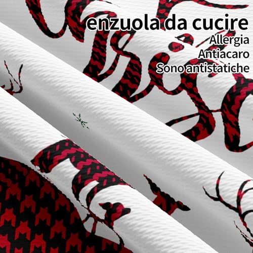 UGZDEA Christmas Bed Linen Set 200 x 200 cm, 3D Christmas Bedding Set with 2 Pillowcases, Santa, Christmas Tree, Deer, Christmas Gift for Teenagers (I, 200 x 200 cm)