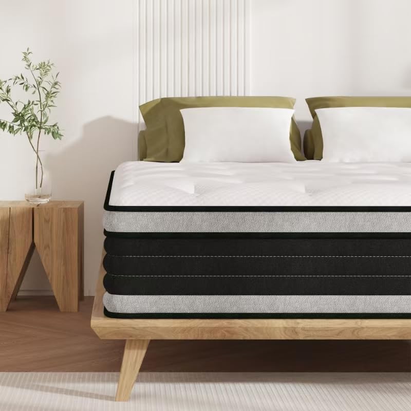 Mattress 180 x 200 cm, 30 cm Spring Mattress H3 Height 7-Zone Orthopaedic Pocket Spring Mattress with Comfort Memory Foam Layer, Oeko-Tex Certified, 101 Nights Trial Sleep
