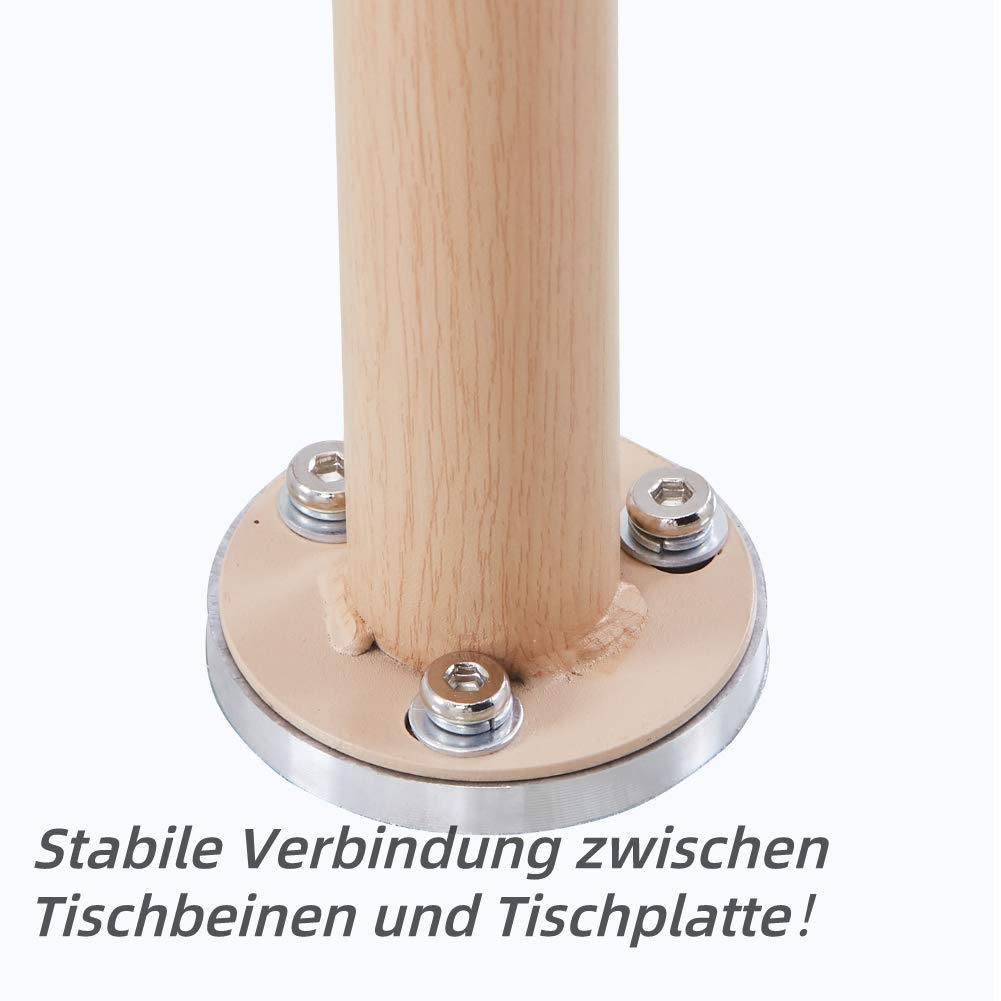 GOLDFAN Glas Esstisch Esszimmertisch Küchentisch Glas Moderner Stil Runder Tisch für Wohnzimmer Büro Küche Silber