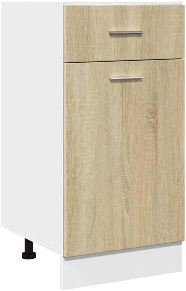 Lyon Sonoma Oak Wood Composite Kitchen Cabinet Set 7-Piece