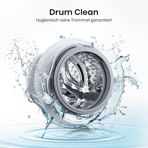 Hisense WF3S8043BB3 Waschmachine mit Dampffunkunktion, 8 kg, 1400 U,min, WIFI, ConnectLife, Power JetWash, Anti-Allergie Programm, Aqua Stop, Auto Wash, Quick Wash, EEK A-30 Prozent