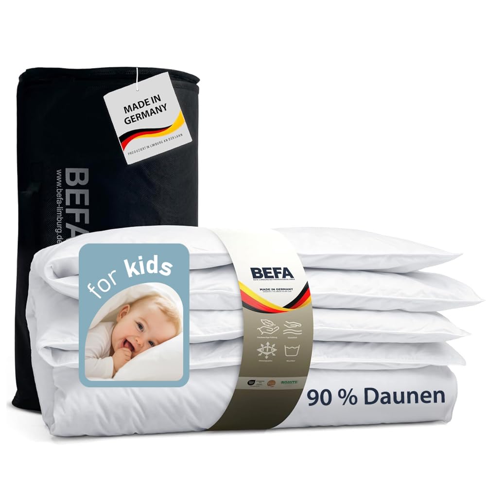 BEFA NATUR Down Duvet, Made in Germany, 135 x 200 cm, 90% Down and 10% Feathers, Summer Duvet, Suitable for Allergy Sufferers (Nomite), Oeko-Tex 100 Class 1 Certified, EN Standard 12934, Downpass