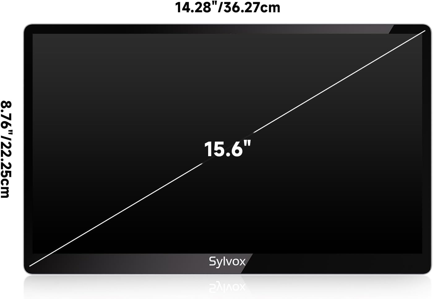 SYLVOX 15.6 Inch Kitchen TV - Mini Smart TV with Google TV, DVB-C/T2/S2, 1080P Full HD, Rotatable and Foldable, Under Cabinet Mountable, 12 V Small TV for Kitchen, Children's Room, Laundry