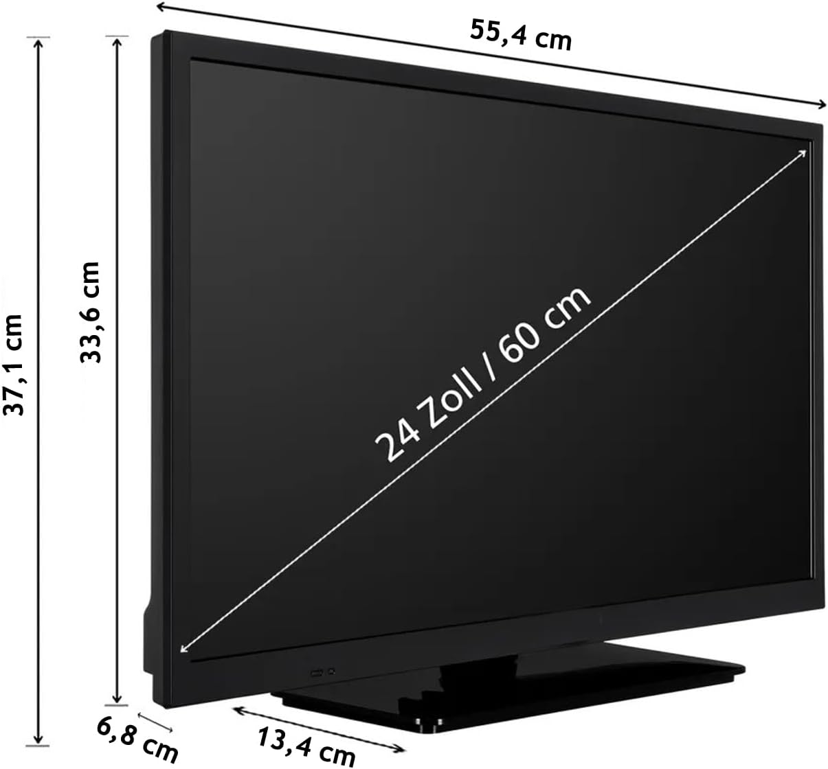 Gelhard GTV2422I Smart TV 24 Inch DVB/S/S2/T2/C, DVD, USB, 12 V 230 Volt WLAN
