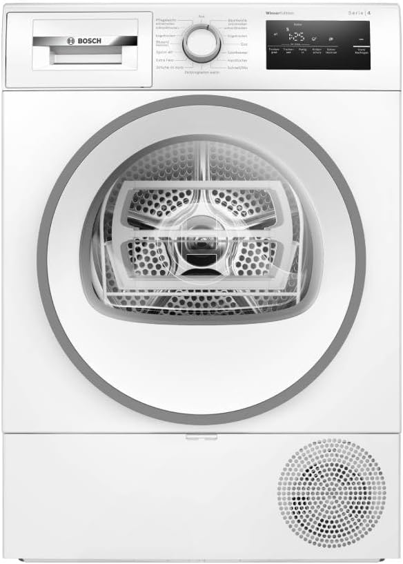 Bosch WTH85VWJN, Serie 4, Wärmepumpentrockner, 8 kg, AutoDry, Quick-40-Trocknen, Nachlegefunktion, Sensitive-Drying-System, Anti Vibration Design, 63 dB, LED-Display, Touch-Control, Zeitvorwahl