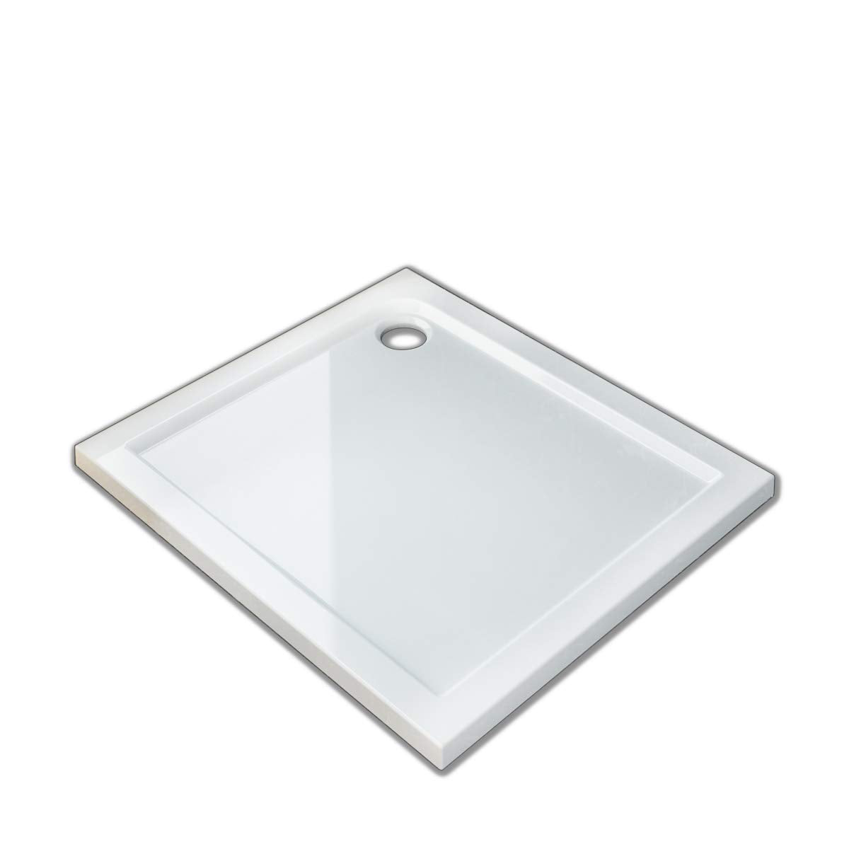 SONNI 80 x 80 cm Corner Entry Shower Cubicle without Shower Tray, Safety Glass Sliding Door Corner Shower Enclosure Shower Sliding Door Glass