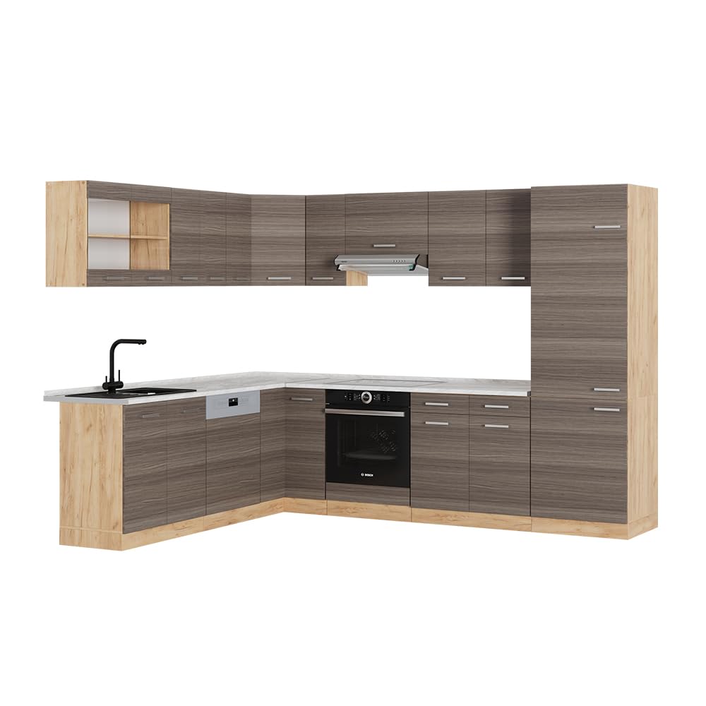 Vicco Goldkraft Kitchen Unit R-Line Corner 287 x 277 cm