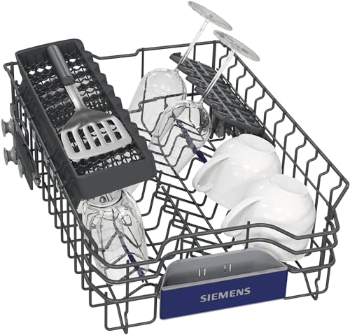 Siemens SR63EX24KE, iQ300 Smart Dishwasher, Fully Integrated, 45 cm Wide, Made in Germany, Cutlery Basket, Automatic Door Opening at the End of the Programme, Pleasantly Quiet with iQ Drive Motor